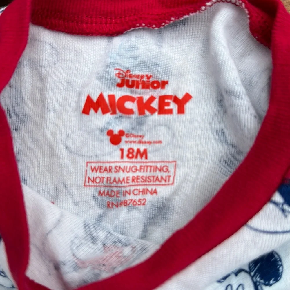 Mickey mouse pajamas set 18 months 100% cotton